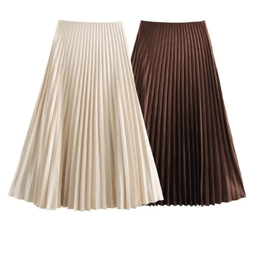 Elise Pleated Midi Skirt