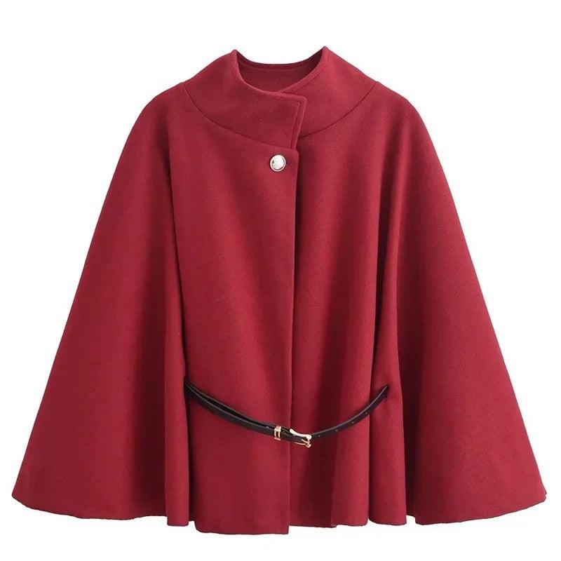 Élise Belted Cape Coat