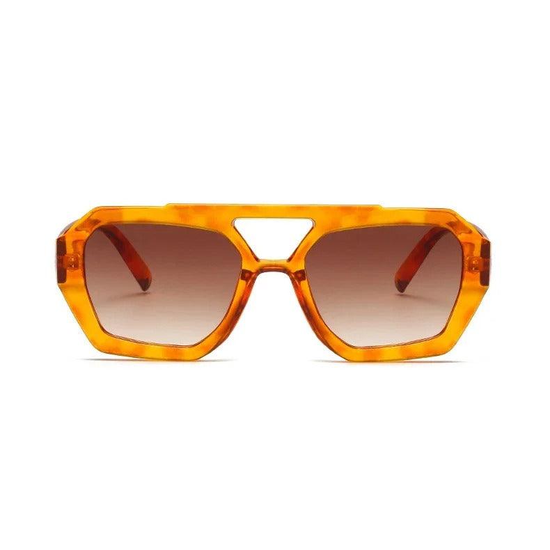 Astra Amber Geometric Sunglasses