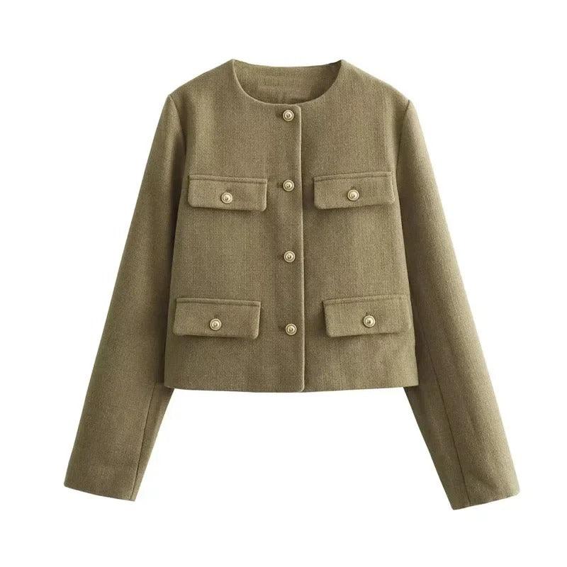 Sofia Cropped Utility Jacket