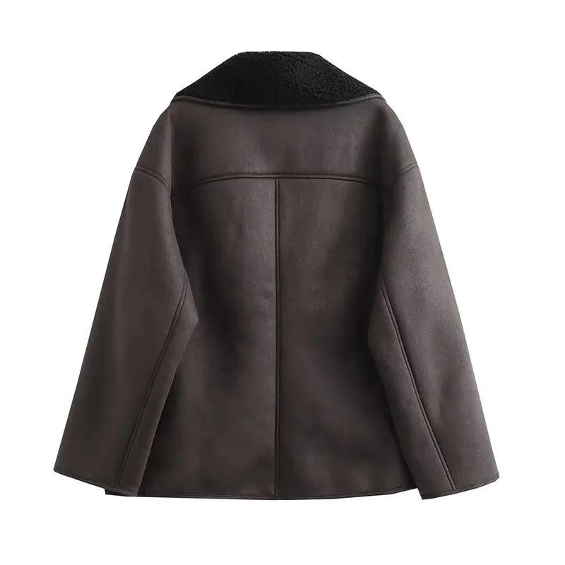 Sienna Shearling-Lined Faux Leather Coat