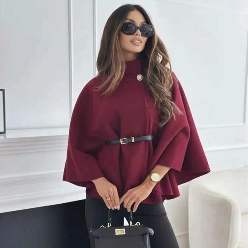 Élise Belted Cape Coat
