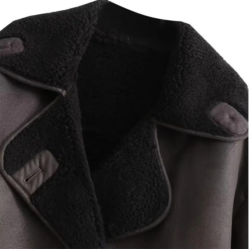 Sienna Shearling-Lined Faux Leather Coat