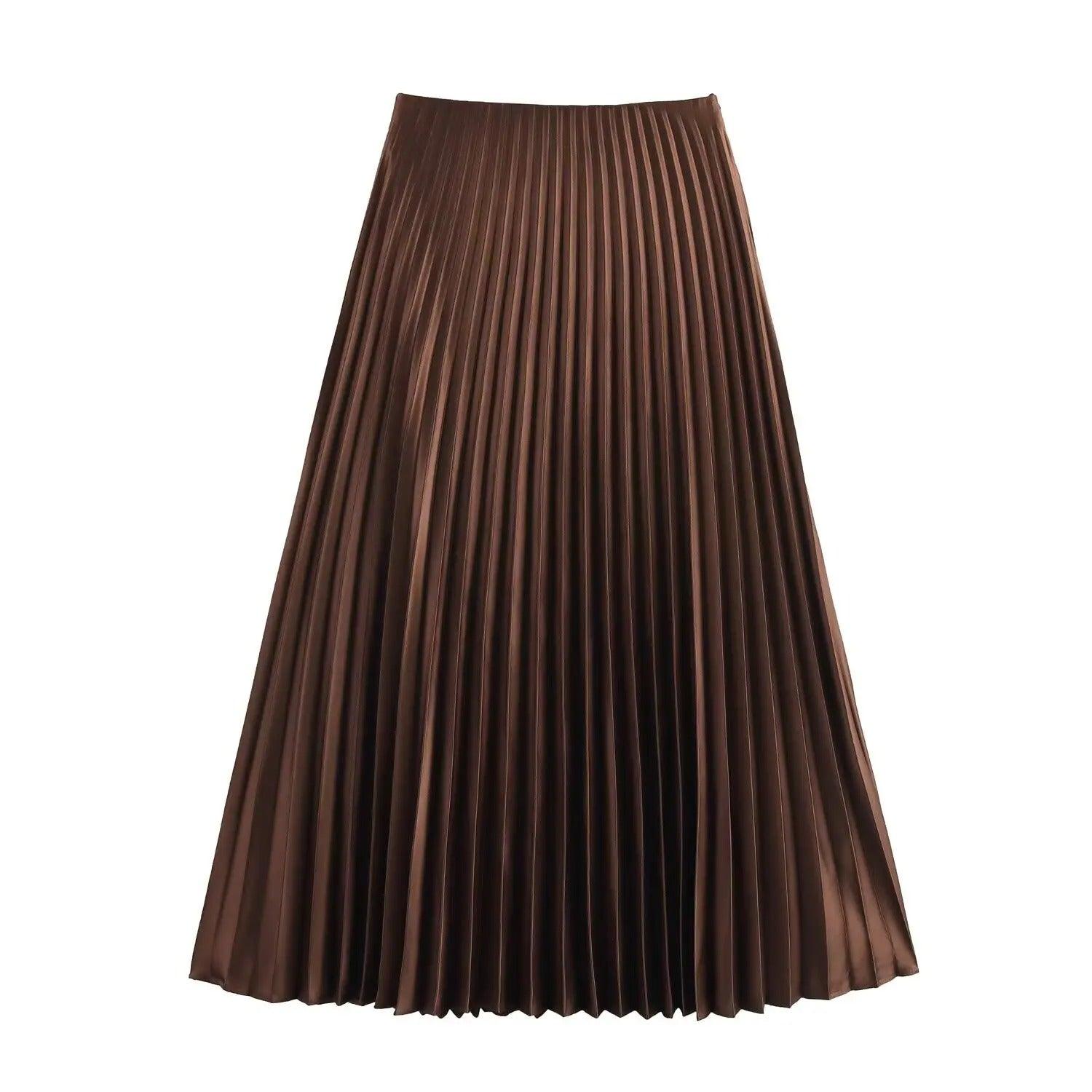 Elise Pleated Midi Skirt