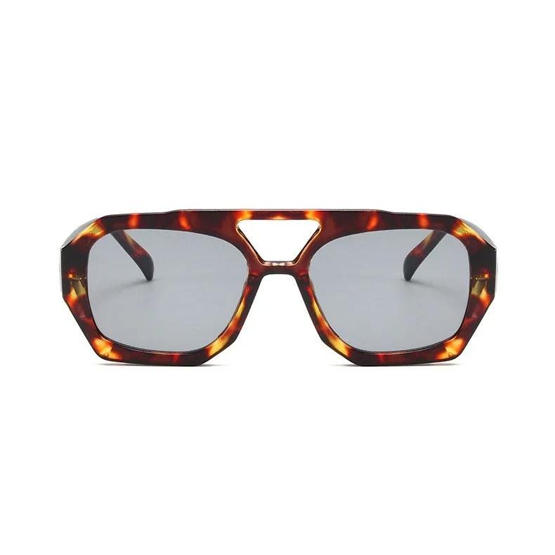 Astra Amber Geometric Sunglasses