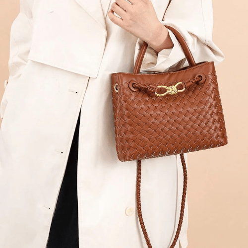 Serena Woven Knot Handle Bag