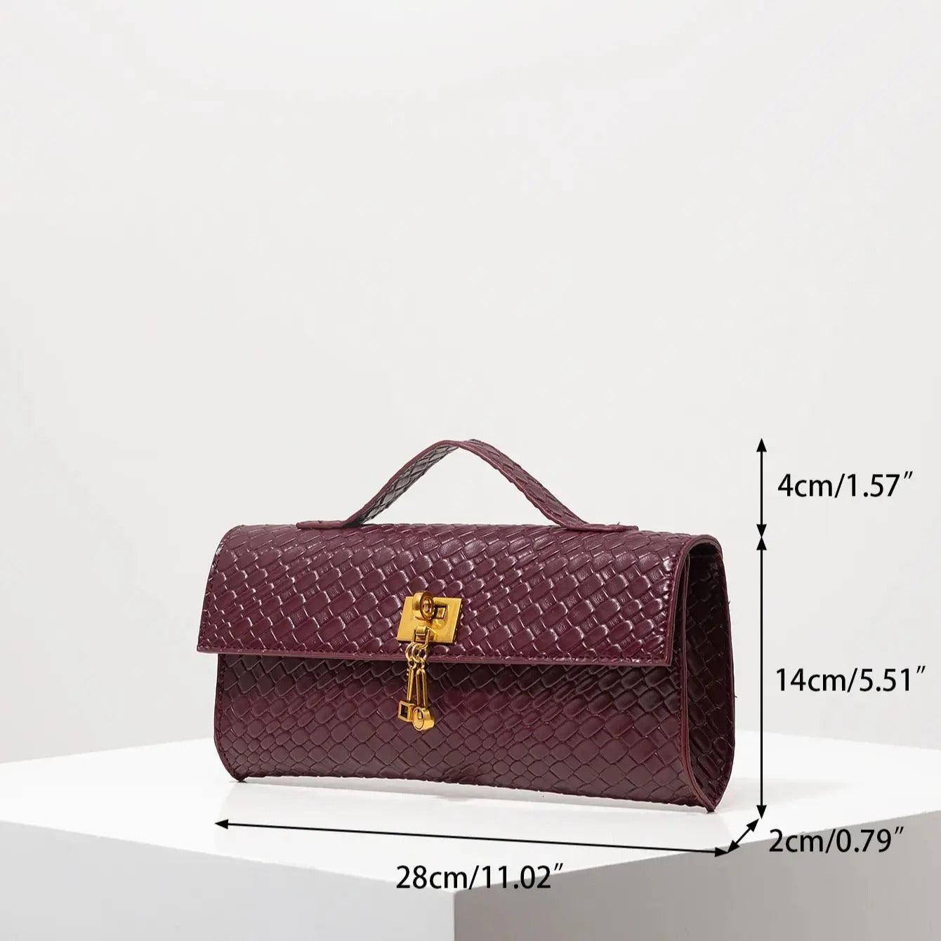 Camille Croco-Embossed Clutch