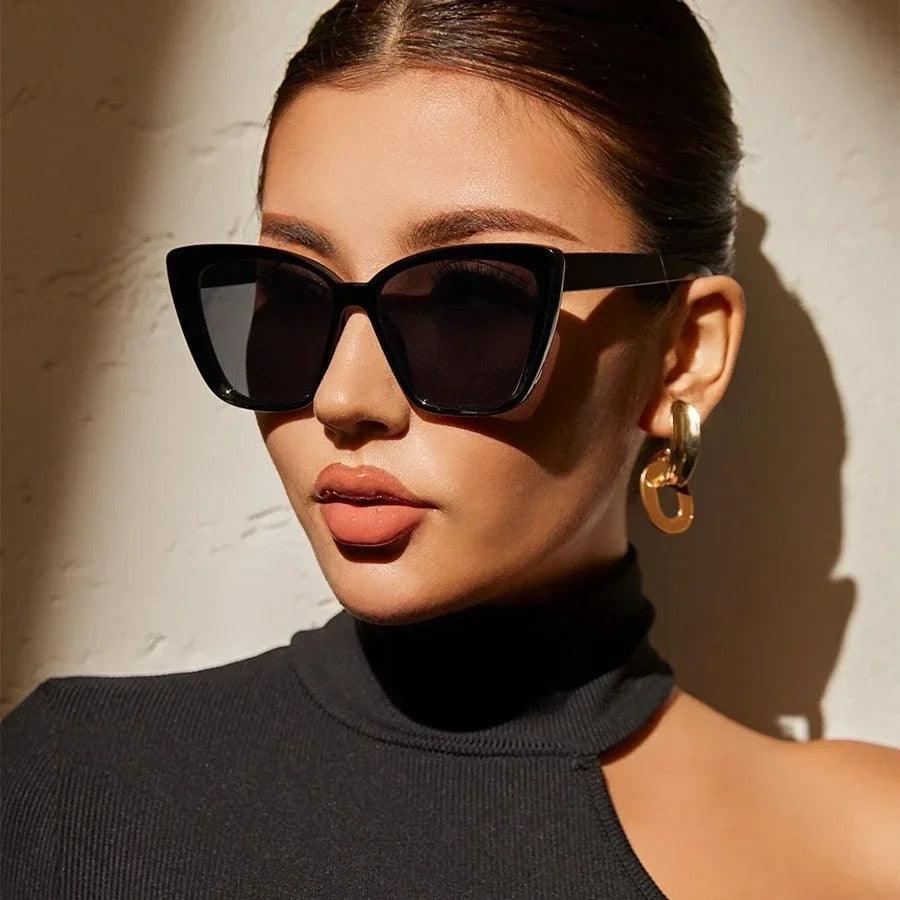 Diva Cat Eye Oversized Sunglasses