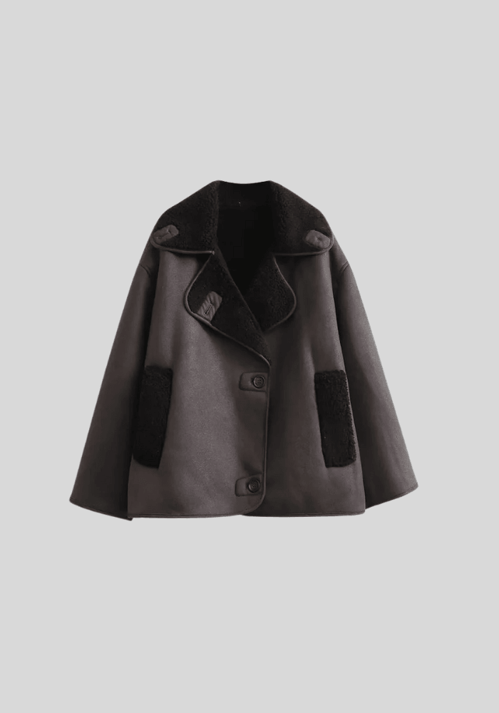 Sienna Shearling-Lined Faux Leather Coat