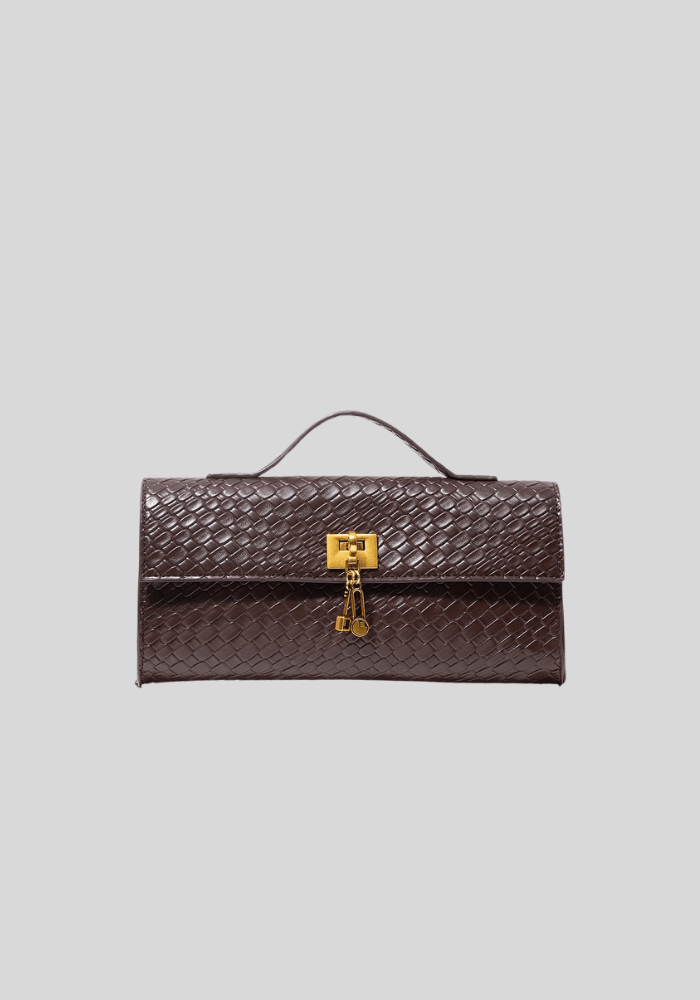 Camille Croco-Embossed Clutch