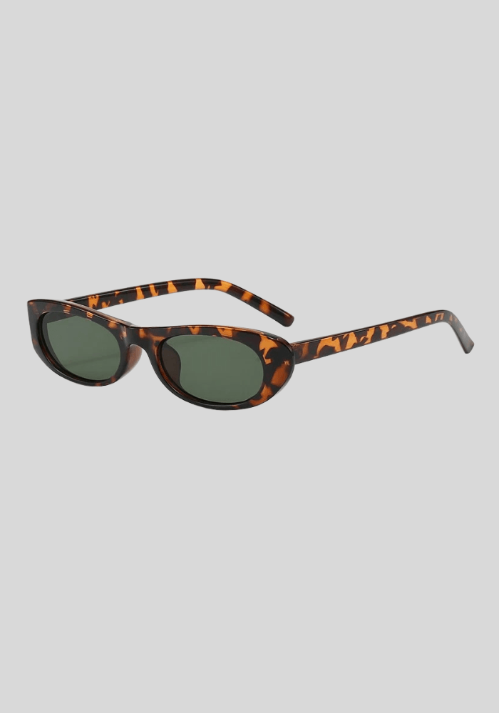 Léa Oval Tortoiseshell Micro Sunglasses