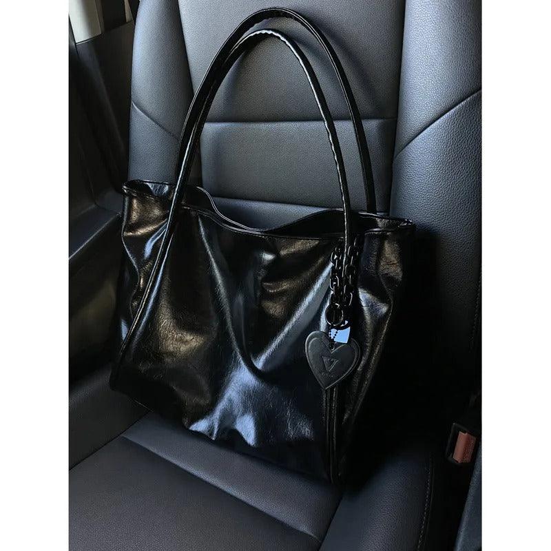 Noir Glossy Tote Bag