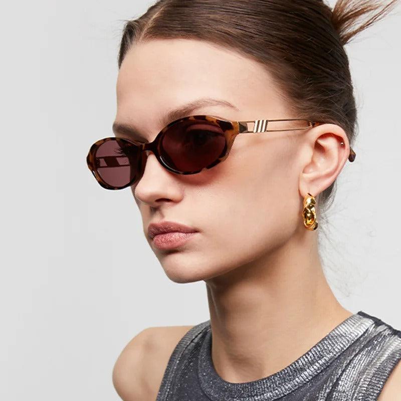 Élise Tortoiseshell Oval Sunglasses