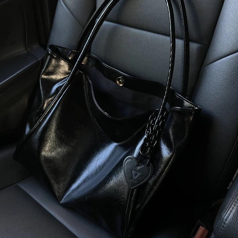 Noir Glossy Tote Bag